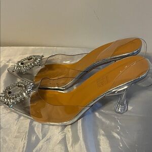 Elegant Silver Women's Heels
